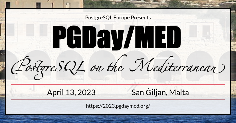 Magnus Hagander：PGDay/MED 2023 - 招募赞助商